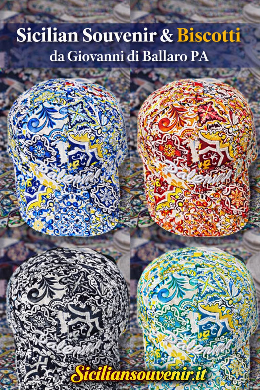 Sicilian Tile Pattern Cap – Palermo Edition