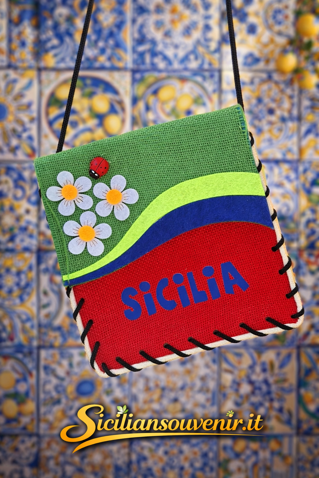 Borsetta Bimba “Sicilia” Tracolla Artigianale Colorata